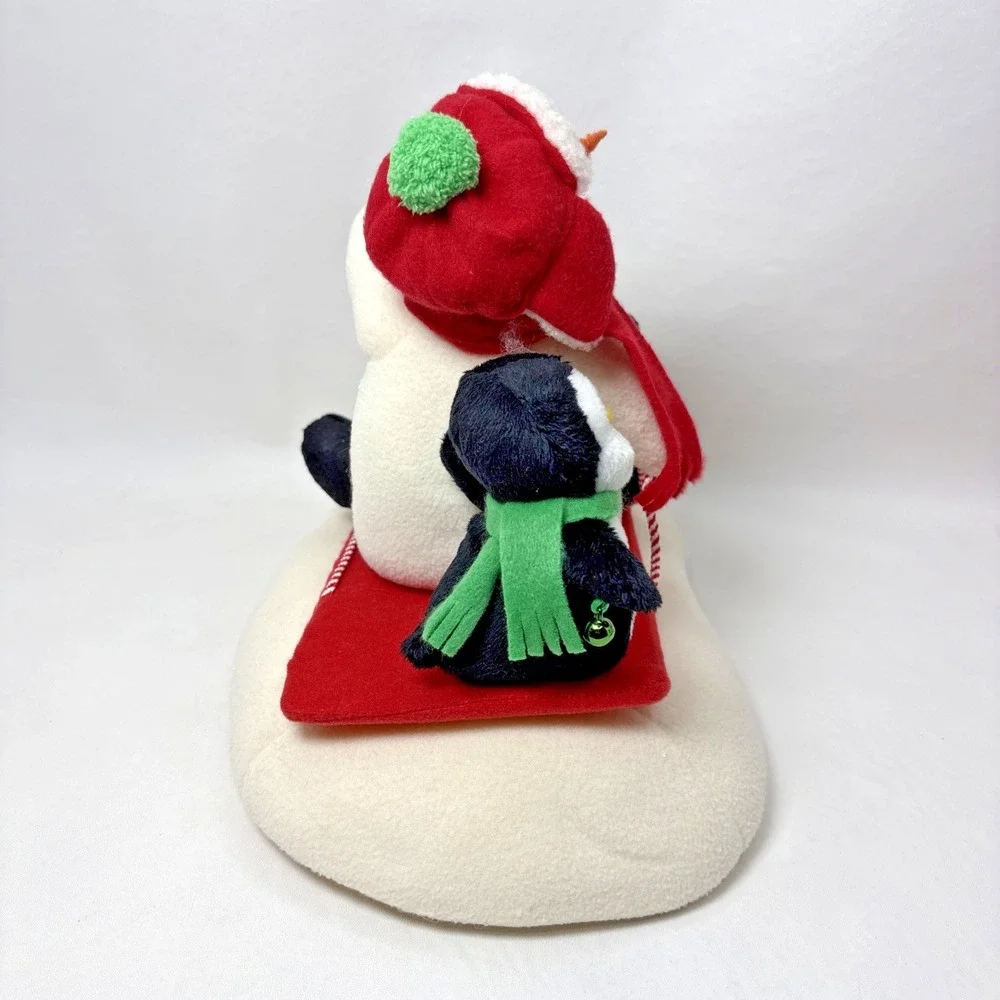 Hallmark 2007 Jingle Pals Animated Musical Snowman Penguin And‎ Dog On A Sled